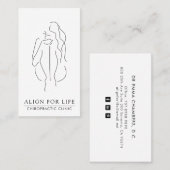 Chiropraticien minimaliste Carte de visite (Devant / Derrière)