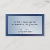 Chiropratique Chiropraticien Carte de visite (Dos)