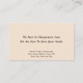 Chiropratique Chiropraticien Carte de visite (Dos)