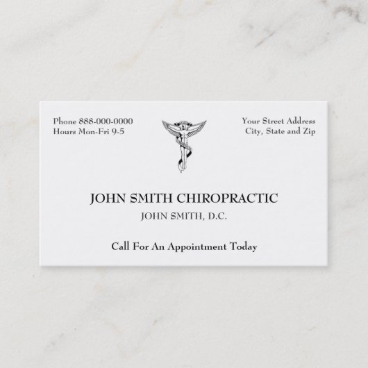 Chiropratique Chiropraticien Carte de visite (Devant)
