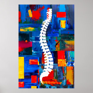 Chiropratique coloré Poster de la colonne vertébra