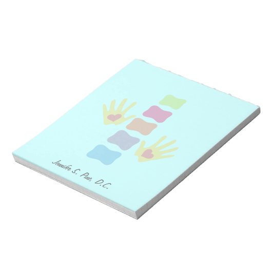 Chiropratique Main Spine Bloc-notes personnalisé (Tourné)