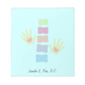 Chiropratique Main Spine Bloc-notes personnalisé (Devant)