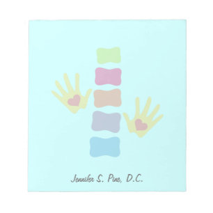 Chiropratique Main Spine Bloc-notes personnalisé