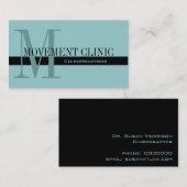 Chiropratique professionnel Carte de visite bleu (Devant / Derrière)