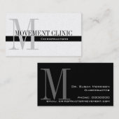 Chiropratique professionnelle Carte de visite Gold (Devant / Derrière)