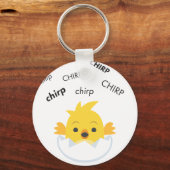 Chirp Hatching Chick Cute Emoji Sleutelhanger (Voorkant)