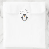 Chirp Penguin Leuke Emoji Ronde Sticker (Tas)