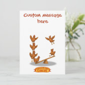 Chirpy Chickens acrobat squad Kaart (Staand voorkant)