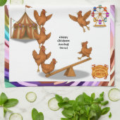 Chirpy Chickens acrobat squad Theedoek (Gevouwen)