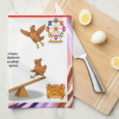 Chirpy Chickens acrobat squad Theedoek (Quarter Fold)