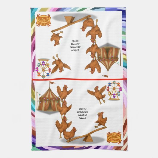 Chirpy Chickens acrobat squad Theedoek (Verticaal)