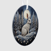 Chirstmas 3D mignon animal lapin blanc (devant)