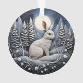 Chirstmas 3D mignon animal lapin blanc (dos)