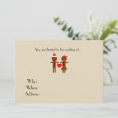 Chirstmas bruiloft Gingerbrood Man en Voman Kaart (Staand voorkant)