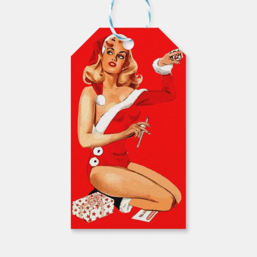 Chirstmas Pin-Up Cadeaulabel (Achterkant)