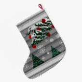 Chirstmas Stocking Custom Blue Kerstmis Stockings Grote Kerstsok (Achterkant (Hangend))