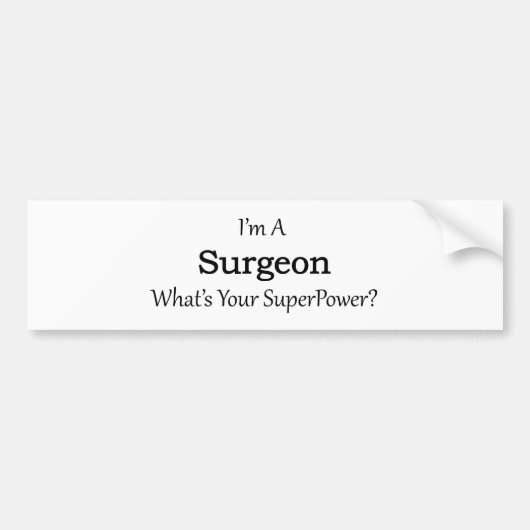 chirurg bumpersticker (Voorkant)