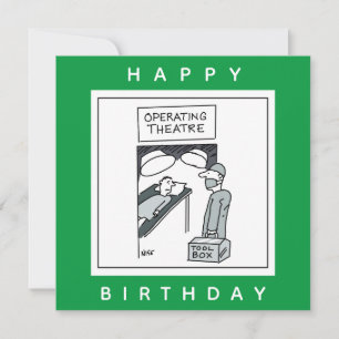 chirurg die een operatiekamer ingaat Cartoon Kaart