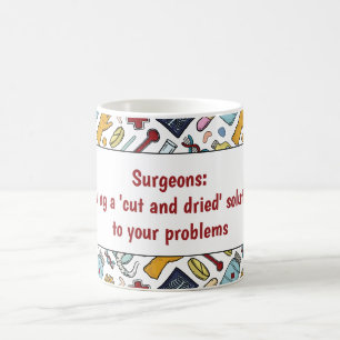 Chirurg medische woordspeling arts patroon cadeau koffiemok