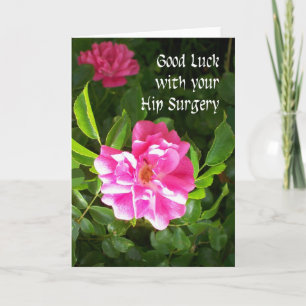Chirurgie de hanche Bonne carte de chance