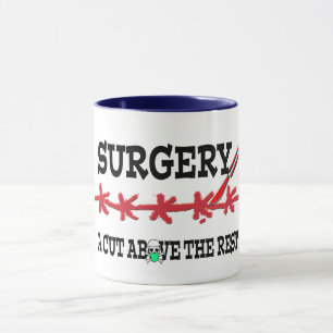 chirurgie une coupe au-dessus de la tasse drôle de