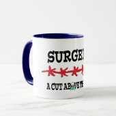 chirurgie une coupe au-dessus de la tasse drôle de (Devant gauche)