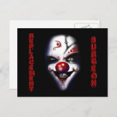Chirurgien de remplacement - Carte postale Clown m (Devant / Derrière)