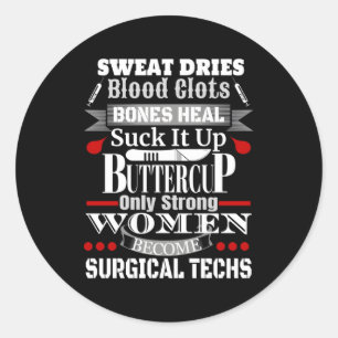 Chirurgisch Technicus Surg Tech of Scrub Tech Ronde Sticker
