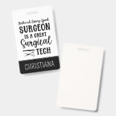 Chirurgisch technicus | Waardering voor chirurgisc Badge (Voor- en achterkant)