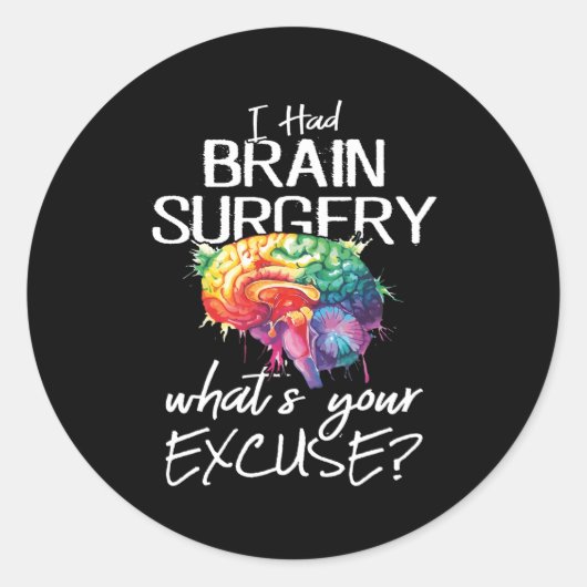 Chirurgische ingreep Brain Chirurgie Ronde Sticker (Voorkant)