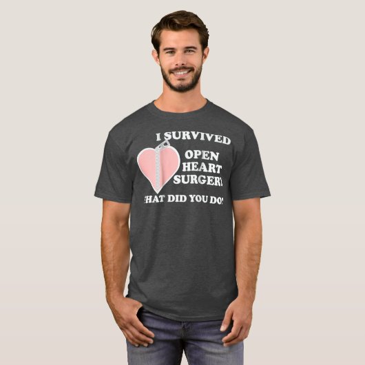 Chirurgische ingreep Survivor T Shirten Zipper Clu T-shirt (Voorkant volledig)