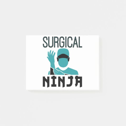 Chirurgische Ninja Scrub Tech Technoloog Post-it® Notes (Voorkant)