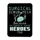Chirurgische Scrub-technicus Funny Tech Surgery Gi Magneet (Verticaal)