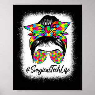 Chirurgische Tech Messy Bun Vrouwen Ondersteuning Poster