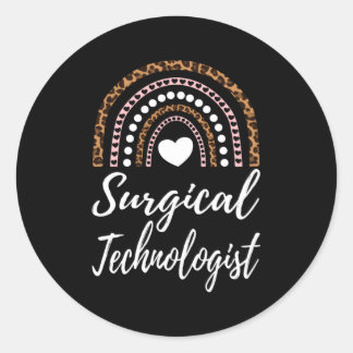 Chirurgische Technologie Leopard Rainbow Chirurgis Ronde Sticker