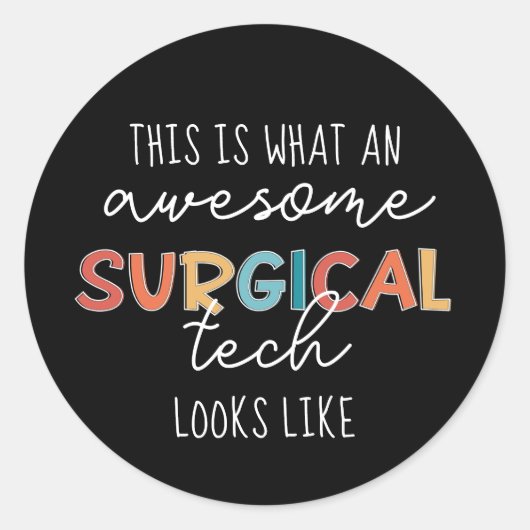 Chirurgische technologiste Funny Surgery OF Tech G Ronde Sticker (Voorkant)