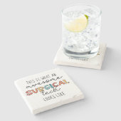 Chirurgische technologiste Funny Surgery OF Tech G Stenen Onderzetter (Zijkant)