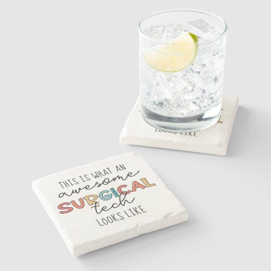 Chirurgische technologiste Funny Surgery OF Tech G Stenen Onderzetter (Zijkant)