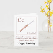 Chisel Joke boiseries Carte d'anniversaire (Fleur jaune)