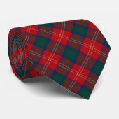 Chisholm Clan Tartan Red en Blue Pset Stropdas (Opgerold)
