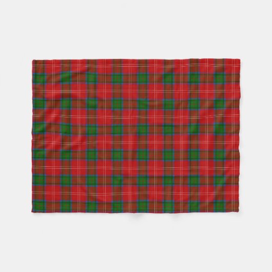Chisholm Family Tartan Pset Pattern Fleece Deken (Voorkant (Horizontaal))