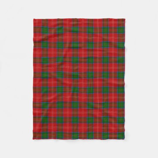 Chisholm Family Tartan Pset Pattern Fleece Deken (Voorkant)