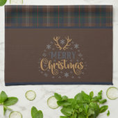 Chisholm Jacht Moderne Originele Tartan Kerstmis Theedoek (Gevouwen)