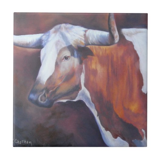 Chisholm Longhorn Tile Tegeltje (Voorkant)