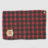 Chisholm Modern Original Scottish Tartan Golfhanddoek (Horizontaal)