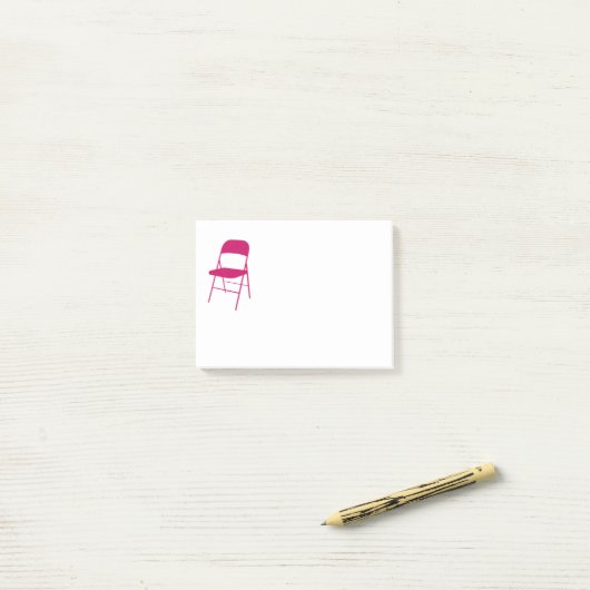 Chisholm | Opklapbare stoelnotities | Hot Pink Post-it® Notes (Op bureau)