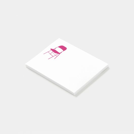 Chisholm | Opklapbare stoelnotities | Hot Pink Post-it® Notes (Schuin)