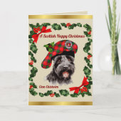 Chisholm Scottie Dog Gepersonaliseerde Kerstmis Kaart (Voorkant)