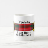 Chisholm Scottish crest and Tartan mok (Center)